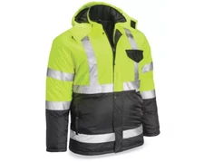 ULINE POLAR HI VIS REFLECTIVE WATERPROOF ROAD WORK PARKA LG S-23349-L CLASS 3