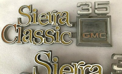 Vintage Original GMC SIERRA CLASSIC 35 EMBLEM Z-1803 351835 | eBay
