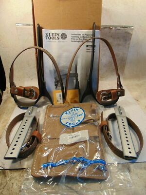 KLEIN TOOLS TREE CLIMBERS SET  2-3/4'' GAFFS Tree Climbing Spikes With L Pads