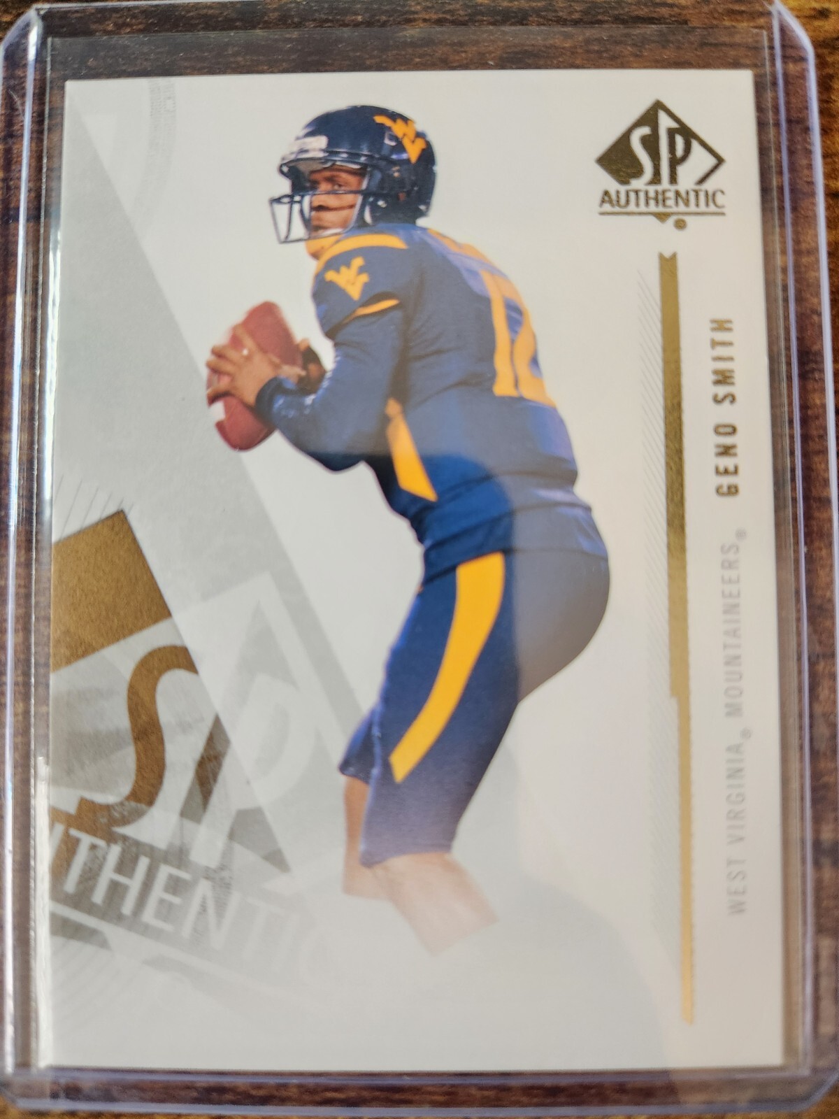 2013 SP Authentic Geno Smith Rookie RC #4 West Virginia Seahawks