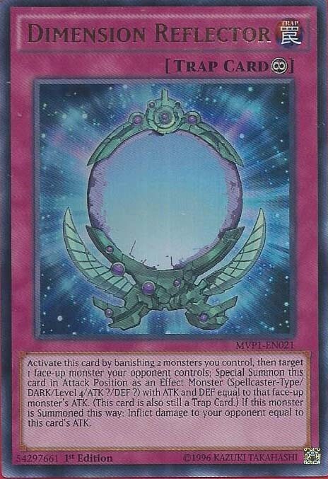 Dimension Reflector MVP1-EN021 Ultra Rare 1st Ed Moderately Played Yugioh Card