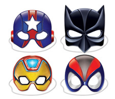 4 HALLOWEEN COSTUME HERO MASKS, NEW FROM STORE