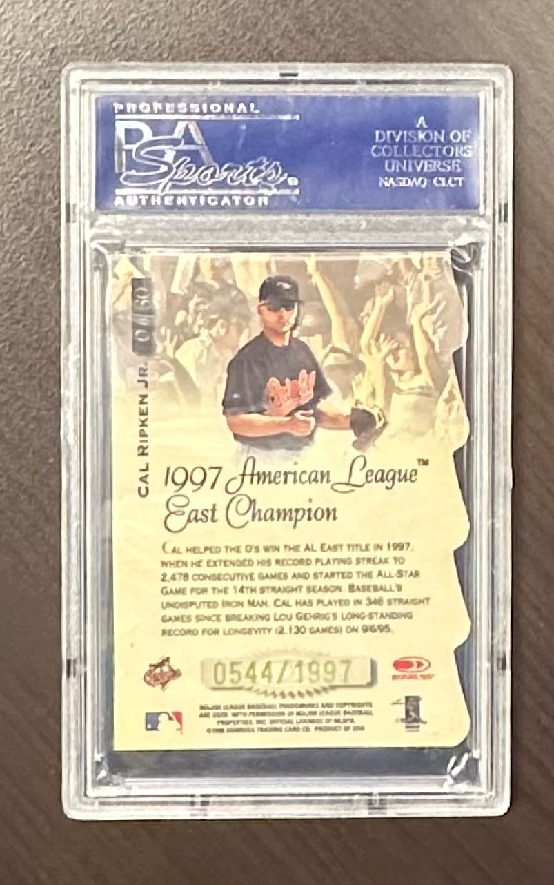 1998 DONRUSS PREFERRED TITLE WAVES CAL RIPKEN JR. #/1997 PSA 10 POP 8 RARE!!! view 2