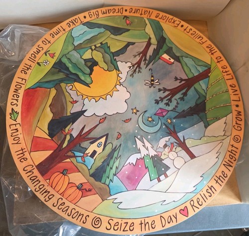 Sincerely Sticks Lazy Susan "Around The World In 365 Days" Seasons Kitchen Decor