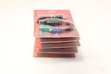 5X NEW Monoprice PS/2 Keyboard/Mouse to USB Converter Adapter. SKU224199