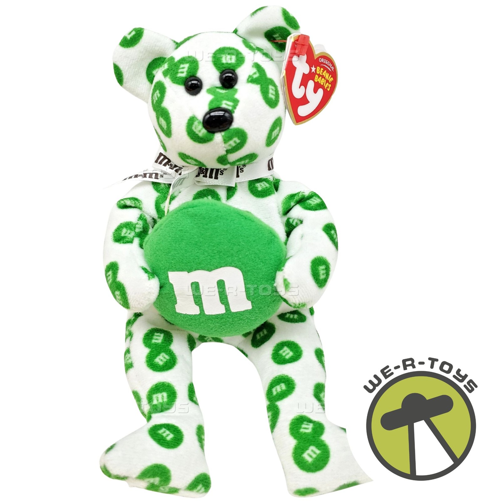 Ty Beanie Babies Green the M&M's Bear Exclusive Plush