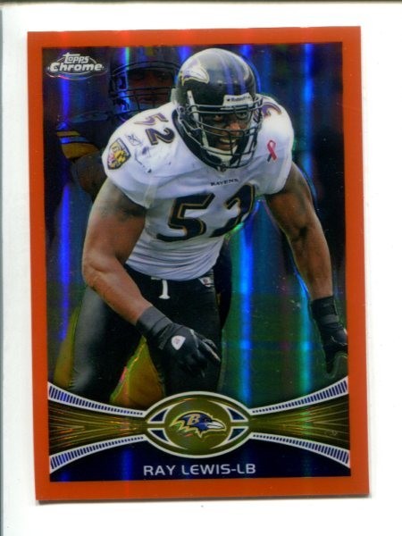 2012 Topps Chrome Retail Orange Refractor #121 - Ray Lewis 🏈 HOF