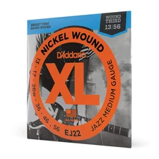 D Addario XL Nickel Wound Electric Guitar Strings Jazz Medium Set 13-56 USA