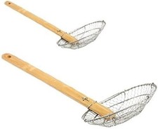 Stainless Steel Asian Spider Skimmer Strainer W/ Bamboo Handle 8-Inches