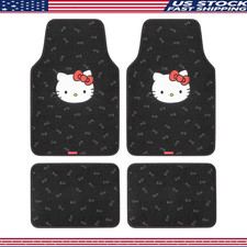Hello Kitty Carpet Floor Mats Cars Suvs Trucks - Black Red Bow Hello Kitty Prin Hello Kitty Carpet Floor Mats Cars Suvs Trucks - Black Red Bow Hello Kitty Prin