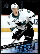 2020-21 Upper Deck Young Guns Nicolas Meloche Rookie San Jose Sharks #463