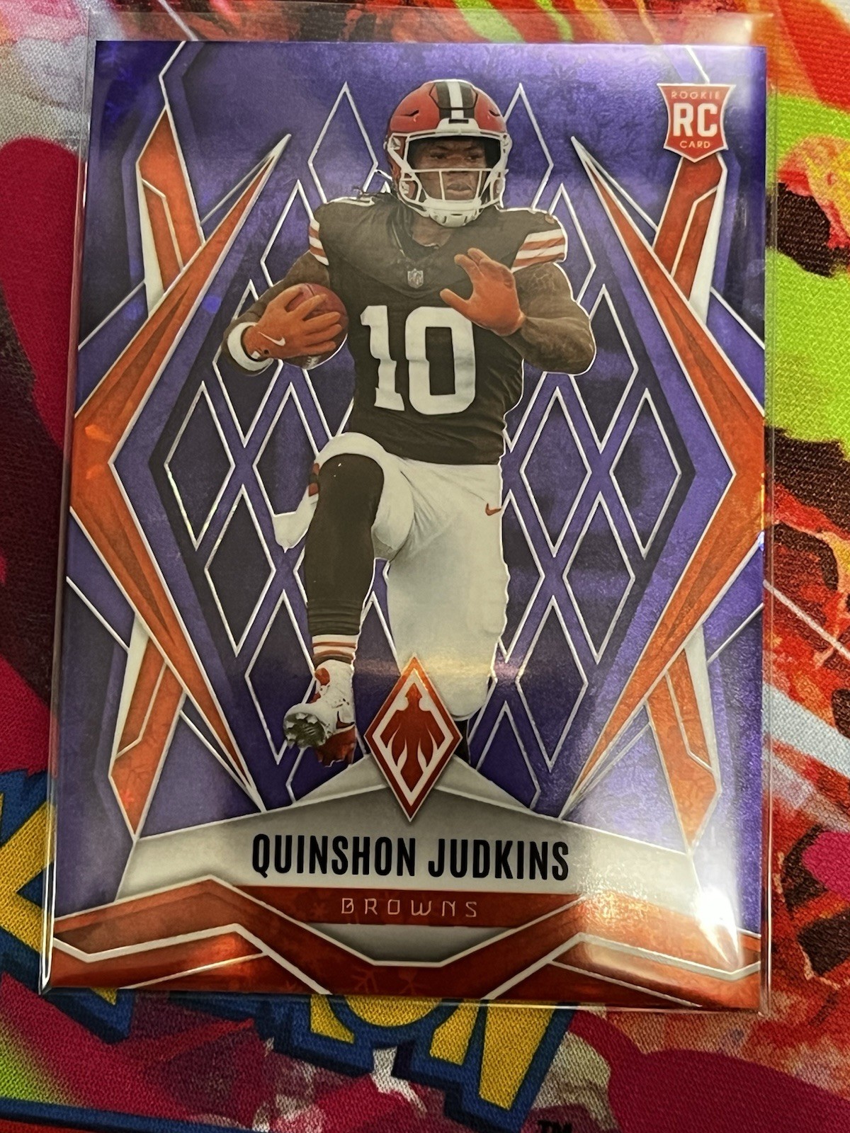 2025 Panini Phoenix Purple Hyper #191 Quinshon Judkins RC /249