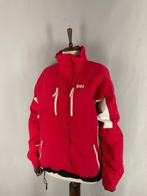 Helly Hansen Womens Double Parka Jacket Size XL Red Long Sleeve Windbreaker
