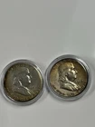 1949-P,  1949-D SILVER Franklin Half Dollars key Date COINS