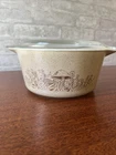Vintage Pyrex Forest Fancies Mushroom 1.5 Liter Casserole Dish #474-B w/Lid
