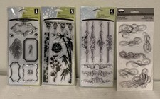 Inkadinkadoo Clear Stamps Clairs, Borders, Bamboo, Flowers, Designs Etc