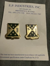 Lot Of 2 Vintage WWII USAMM 759th Military Police Battalion Unit DUI Crest Pin