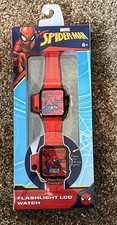 Spiderman Flashlight LCD Kids Watch