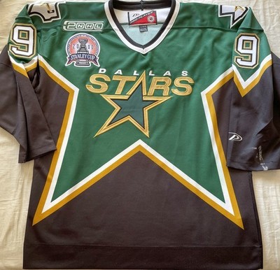 Mike Modano Dallas Stars 2000 Stanley Cup Finals Pro Player black green  jersey