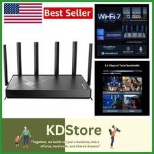 Wi-Fi 7 Router Dual-Band 2.4Gbps Ports Mesh Network Coverage 2400 sq ft