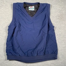 Headwind Sun Mountain Sports Golf Pullover Vest Mens Large Blue Nylon Lined USA