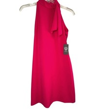 Vince Camuto Buckle halter crepe shift dress, fuchsia, size 0, NWT
