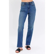 Women's Plus Size Judy Blue High Waist Straight Leg Jeans size 14W Bohemian