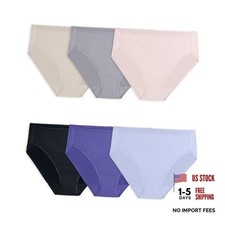 Women's Lightweight Microfiber Underwear, 8 Hi Cut - 6 Pack - Colors May Vary