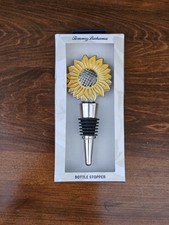 NEW Tommy Bahama Yellow Sunflower Wine Bottle Stopper
