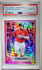 2022 Topps Chrome Logofractor - Xander Bogaerts #12 Pink Refractor /199 Red Sox