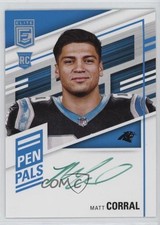 2022 Panini Donruss Elite Pen Pals Green Ink Matt Corral #PP-MC Auto 2h5