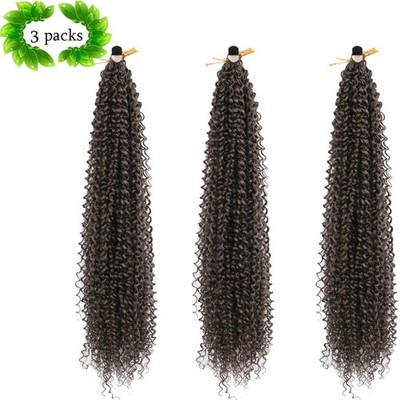 Passion Twist Hair Extensions Black Brown Curly Crochet Hair 12