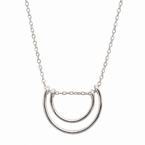 Handmade Double Curved Bar Necklace - product listing photo