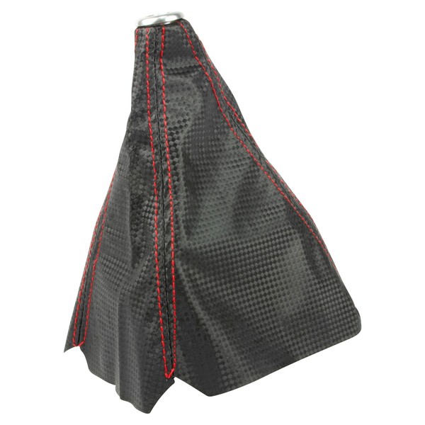 Schaltsack Universal Schaltmanschette Naht Rot Schaltknauf Abdeckung Schwarz-image