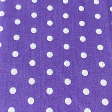 Purple Violet with White Polka Dots 100 Cotton Quilting Fabric 44 x 27