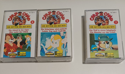 Karussell Chip & Chap Die Ritter des Rechts Nr. 4, 5 & 7 MC Hörspiel Kassette