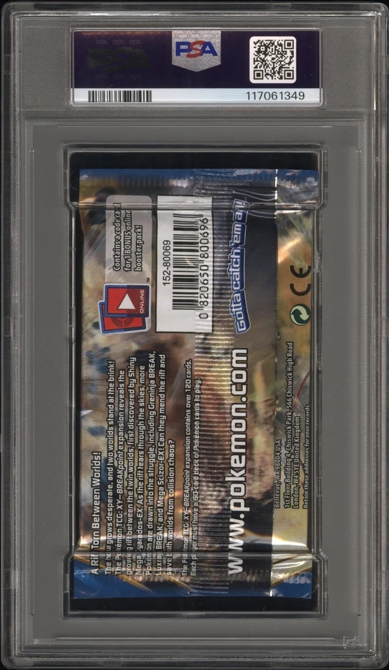 2016 Pokemon USA Inc. XY Breakpoint Shiny Mega Gyarados PSA 8 Foil Booster Pack! - Image 2 of 2