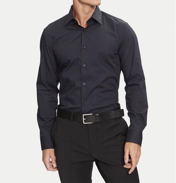 Men Boss Shirt Navy 38 / M / 46