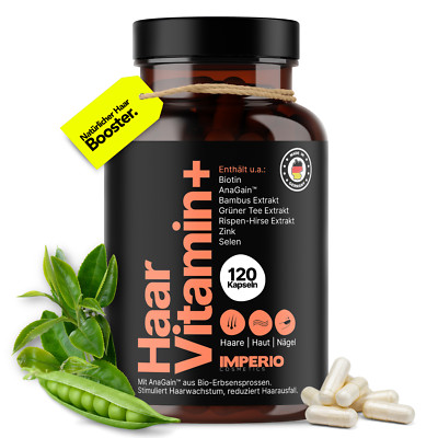 IMPERIO Haarvitamin+ hochdosierte Haar Vitamine für Frauen & Männer Haarkapseln