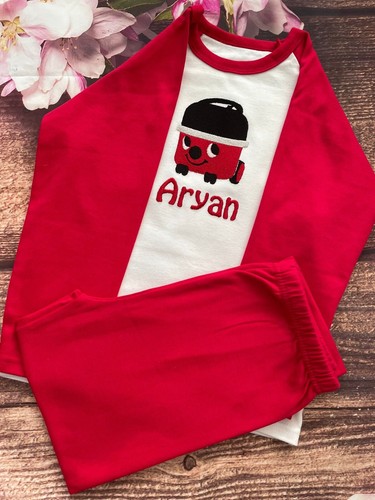 Henry or Hetty hoover vacuum pyjamas, pj's, embroidered & personalised with name - Picture 4 of 14