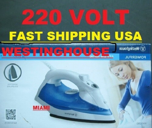 4-IRONS 220 VOLT Westinghouse 1100W Powerful Steam Iron Nonstick Sole plat - Picture 1 of 4