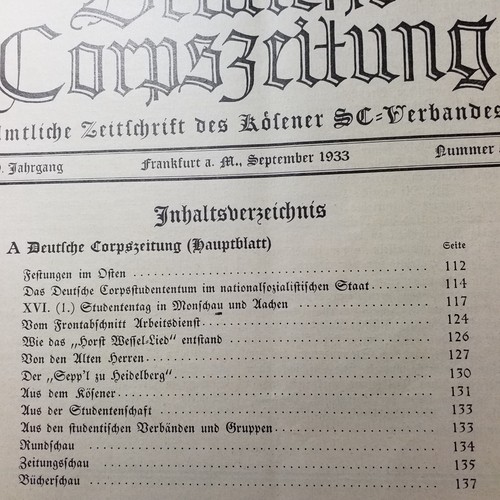 Deutsche Corpszeitung - DCZ - 1933 Nr. 5 - KSCV / Studentika - Picture 2 of 3