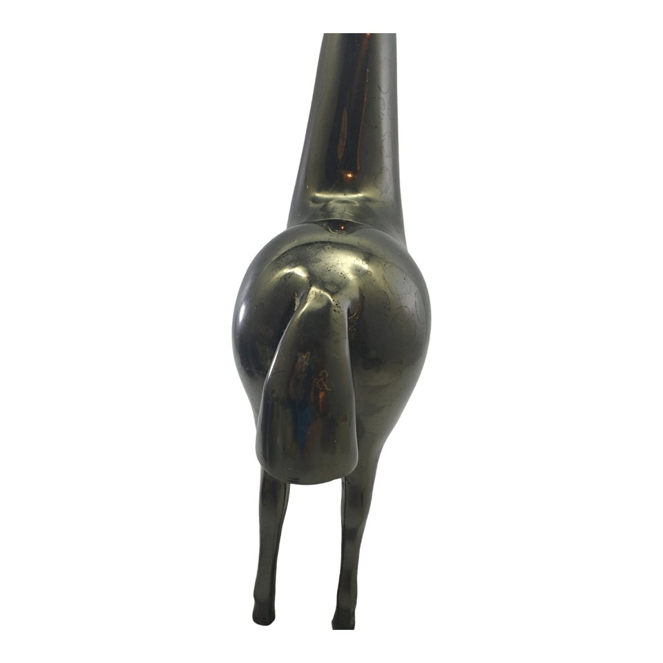 Solid Brass Art Deco Etruscan Horse Sculpture SILVESTRI Statue Granite