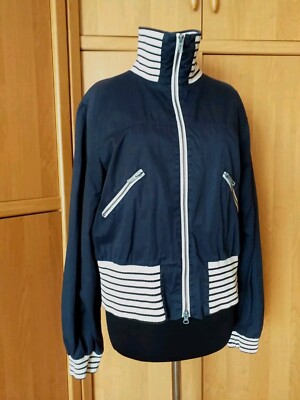Marc O Polo Women's Short Jacket Blue Cotton Sports Style Size D 42