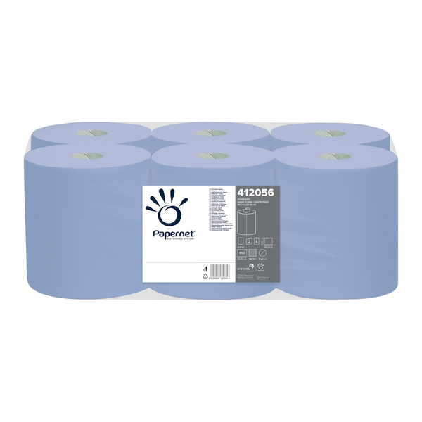 10X Rollen 2-Lagig Putztuchrolle Blau 300 Blatt Putzpapier Papier Werkstattrolle-image