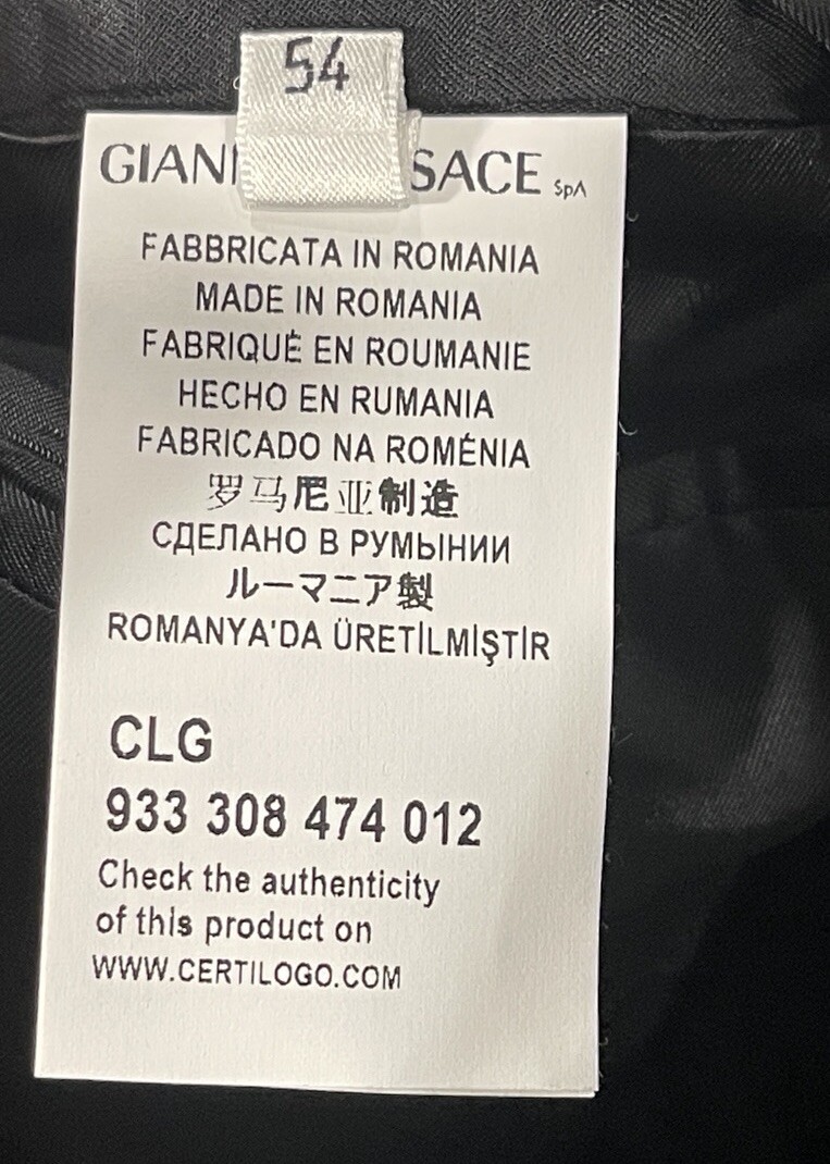 Versace Collection Gray 100% Wool 2-Button Classi… - image 10