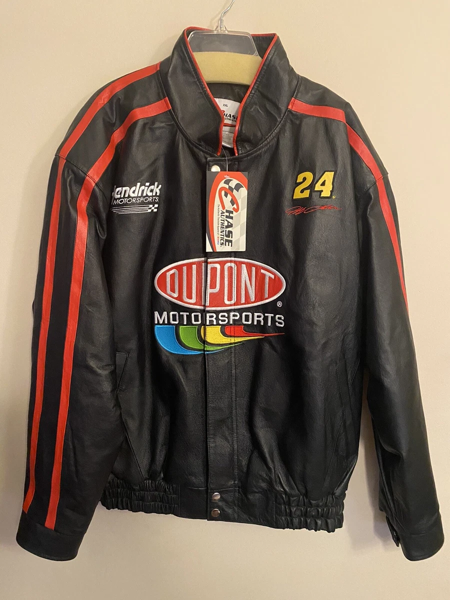 Jeff Gordon NASCAR Chase Authentic DuPont Racing Leather Jacket VTG XXL NWT