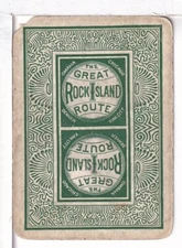 Single Railroad Playing Card "Chicago Rock Island, CRIP-5c" Bollhagen Bk, Stand