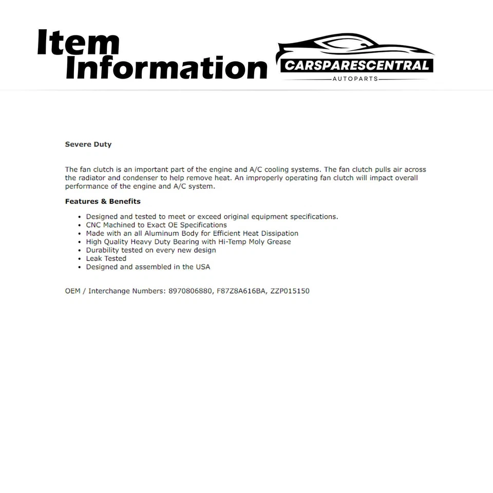 Embrague ventilador refrigeración motor Ford Ranger 2,5 L 1998-2001 Foto 3 de 4