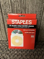 Staples 25 double-sided CD/DVD sleeves